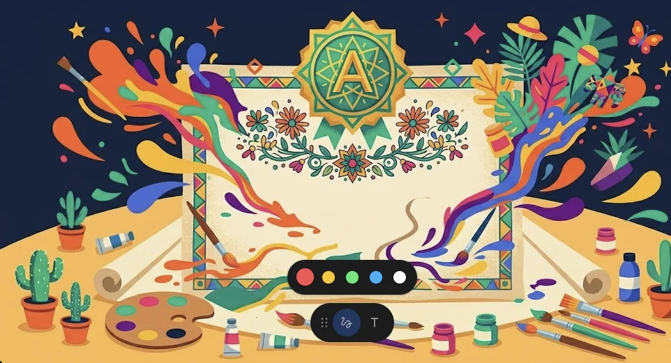 Diploma con aval SEP rodeado de pinceles y elementos artísticos para diplomado de pintura