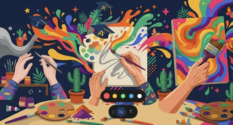 Persona mayor de 50 años pintando con felicidad demostrando que nunca es tarde para aprender a pintar